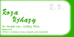 roza ujhazy business card