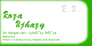 roza ujhazy business card